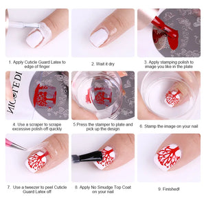 NICOLE DIARY 13 Colors Nail Art Stamping Polish Black White Gold Silver Printing Varnish DIY Design for Stamping Plate