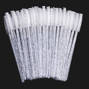 Disposable Crystal Eyelashes Brush Comb 50/300Pcs Eye Lashes Extension Mascara Wands Makeup Professional Makeup Beauty Tool