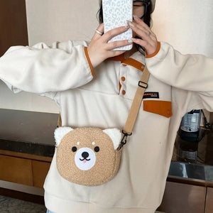 Japanese Style Kawaii Bag Women Cartoon Plush Shoulder Bag for Women New Crossbody Bag Small Phone Purse Bolsa Feminina