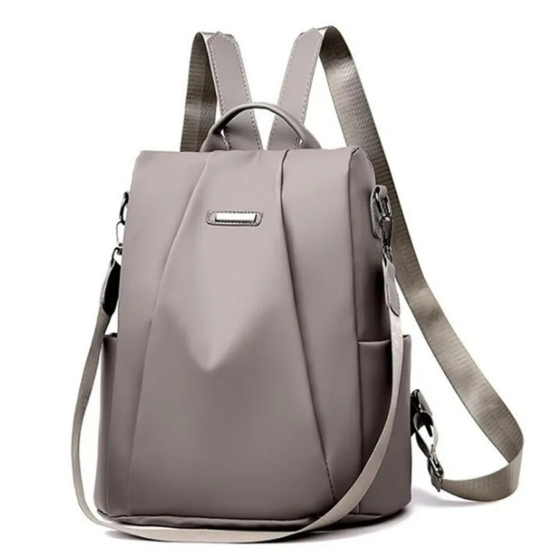 New Women's Multifunction Backpack Casual Nylon Solid Color School Bag  For Girls Fashion Detachable Strap Travel Shoulder Bag