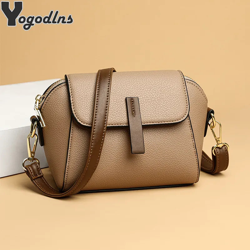 Luxury Designer Solid Color Women's Small Handbag Fashion Shoulder Messenger Bag Ladies pu Leather Shell Crossbody Bag Bolsas