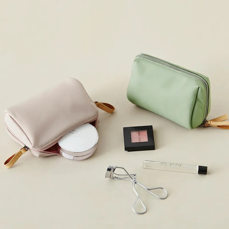 2023 New Makeup Bag Simple Solid Color Cosmetic Bag for Women Pouch Toiletry Bag Waterproof Make Up Purses Case Hot Dropshipping