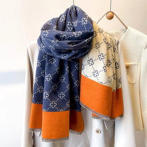 Winter Women's Scarf Luxury Design Double sided Cashmere Feel Scarf Warm Scarf Shawl