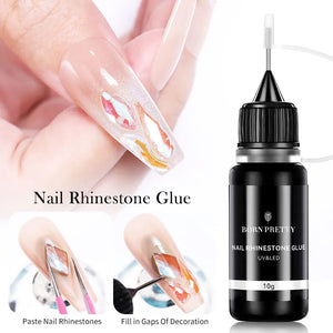 BORN PRETTY 10g Nail Rhinestone Adhesive Glue For Stick The Drill Tranparent Nail Glue Soak Off UV LED Nail Art Gel Varnish