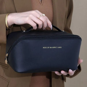 Large Travel Cosmetic Bag for Women Leather Makeup Organizer Female Toiletry Kit Bags Make Up Case Storage Pouch Luxury Lady Box