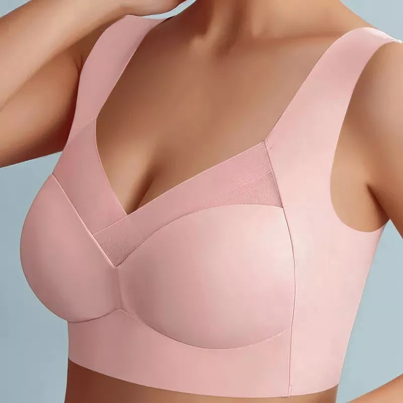 Sexy Seamless Bra Underwear for Women Push Up Anti-Sagging No Steel Ring Thin Beauty Vest Sports Running Shockproof Bra