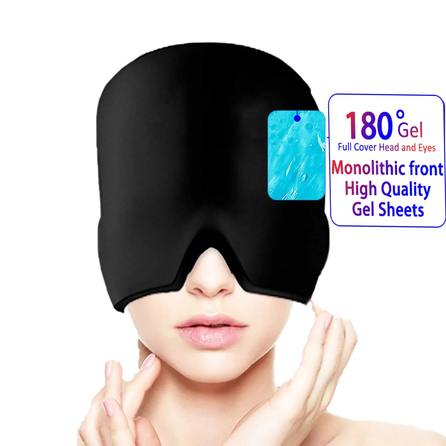 Migraine Relief Hat headache hat Gel Hot Cold Therapy Ice Cap For Relieve Pain  Ice Hat Eye Mask