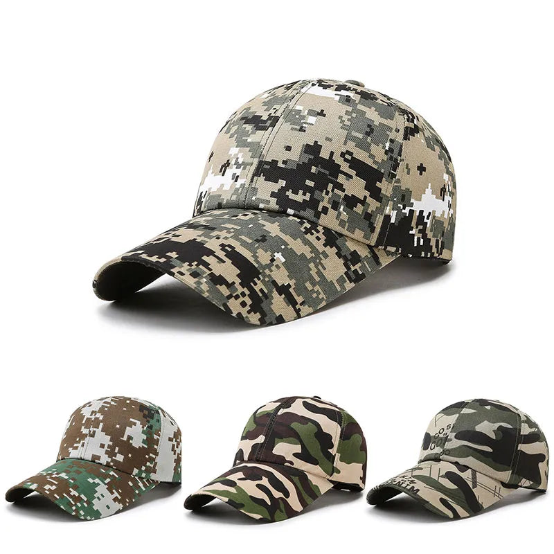 Adjustable Baseball Cap Tactical Summer Sunscreen Hat Camouflage Military Army Camo Airsoft Hunting Camping Hiking Fishing Caps