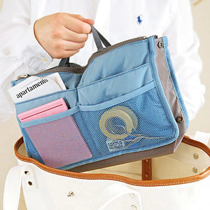 Multifunctional Bi-fold Storage Bag Double Zipper Large Capacity Storage Arrangement Makeup Toiletries Large Classification Bag