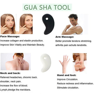 Gua Sha Massage Board Neck Anti Wrinkle Massager Tool Facial Skin Lifting Anti-Aging Face Roller Puffy Eyes Beauty Health Tools