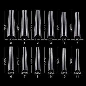 240Pcs Extra Long C Curve Straight Coffin Nail Tips 3.5-4.3CM Half Cover Acrylic False Nail Tip Boxed XXL Long  False Nails Tool