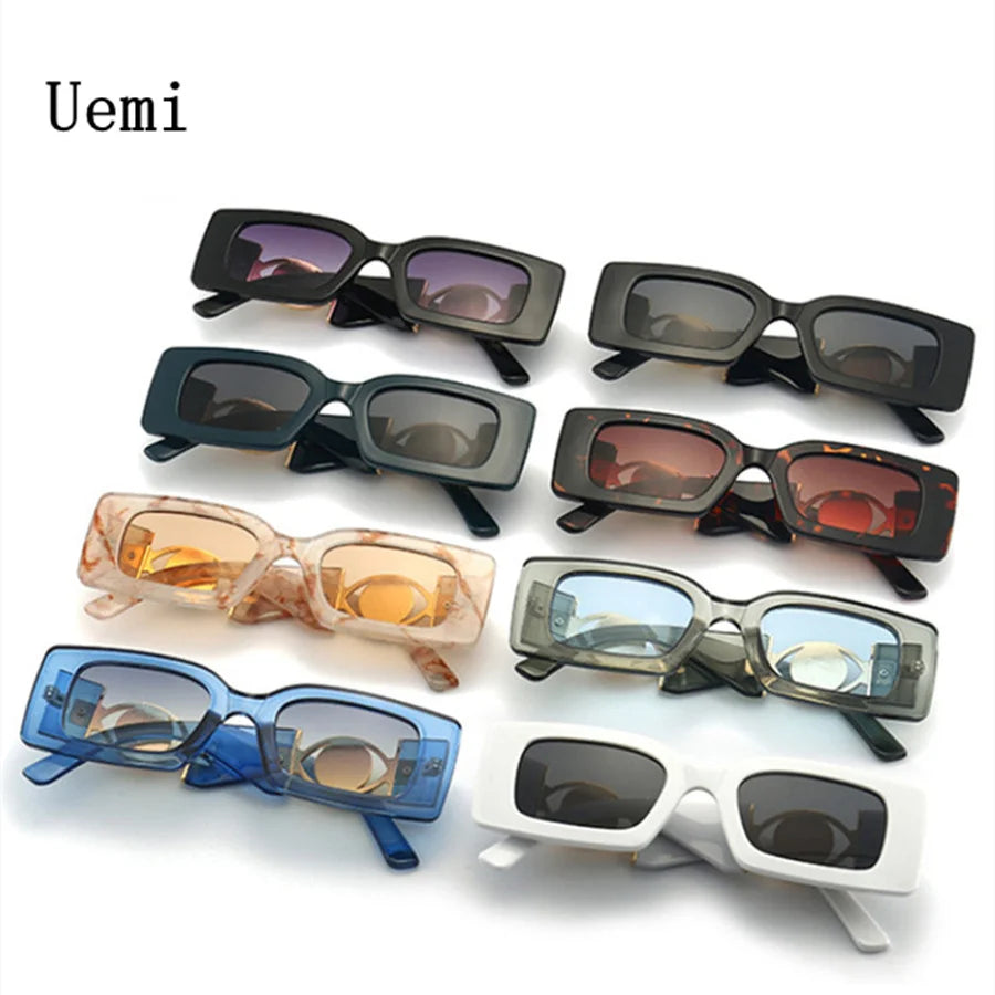 New Retro Luxury Square Sunglasses For Women Men Flower Decoration Fashion Ladies Sun Glasses Ins Hot Shading Eyewear UV400