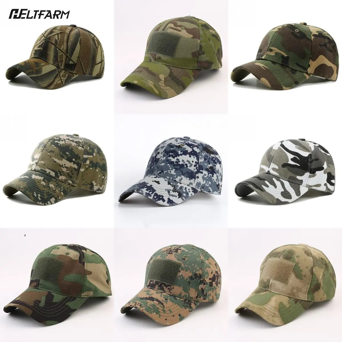 Adjustable Baseball Cap Tactical Summer Sunscreen Hat Camouflage Military Army Camo Airsoft Hunting Camping Hiking Fishing Caps