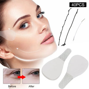 40Pcs/Set Instant Invisible Face Stickers V-Shape FaceSagging Skin Lift Up Facial Thin Line Wrinkle Fast Chin Adhesive Tape