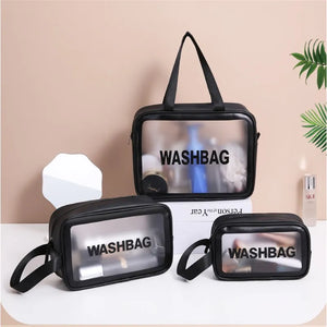 Portable Travel Wash Bag Female Transparent Waterproof Makeup Storage Pouch Large Capacity Cosmetic Organizer Beauty Women Case