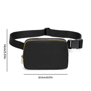 Fashion Casual Men Women Waist Bag Waterproof Portable Pack Zipper Chest Bag Outdoor Sports Crossbody Bag Travel Belt Bag