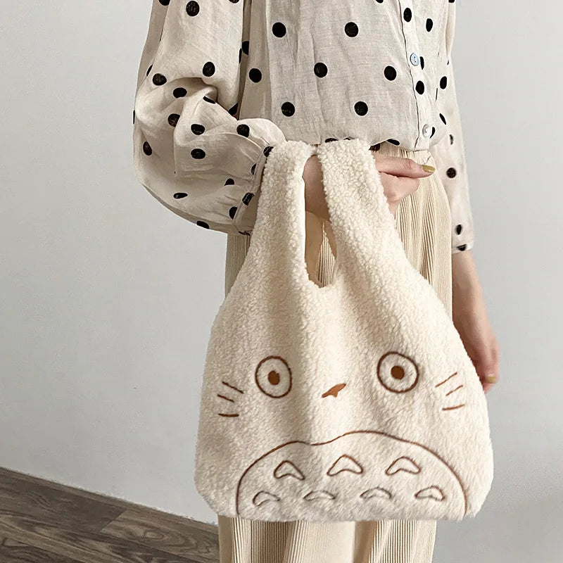 Canvas Tote Bags for Women 2023 Corduroy Large Ladies Cotton Cloth Handbag Cartoon Print Female Shoppers Fashion Fabric Purse