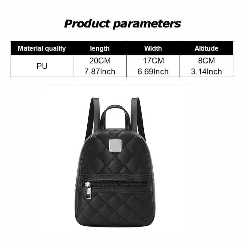 PU Leather Mini Women Backpack Multi Function Ladies Phone Pouch Pack Ladies School Backpack Shoulder Bags for Women Mochilas